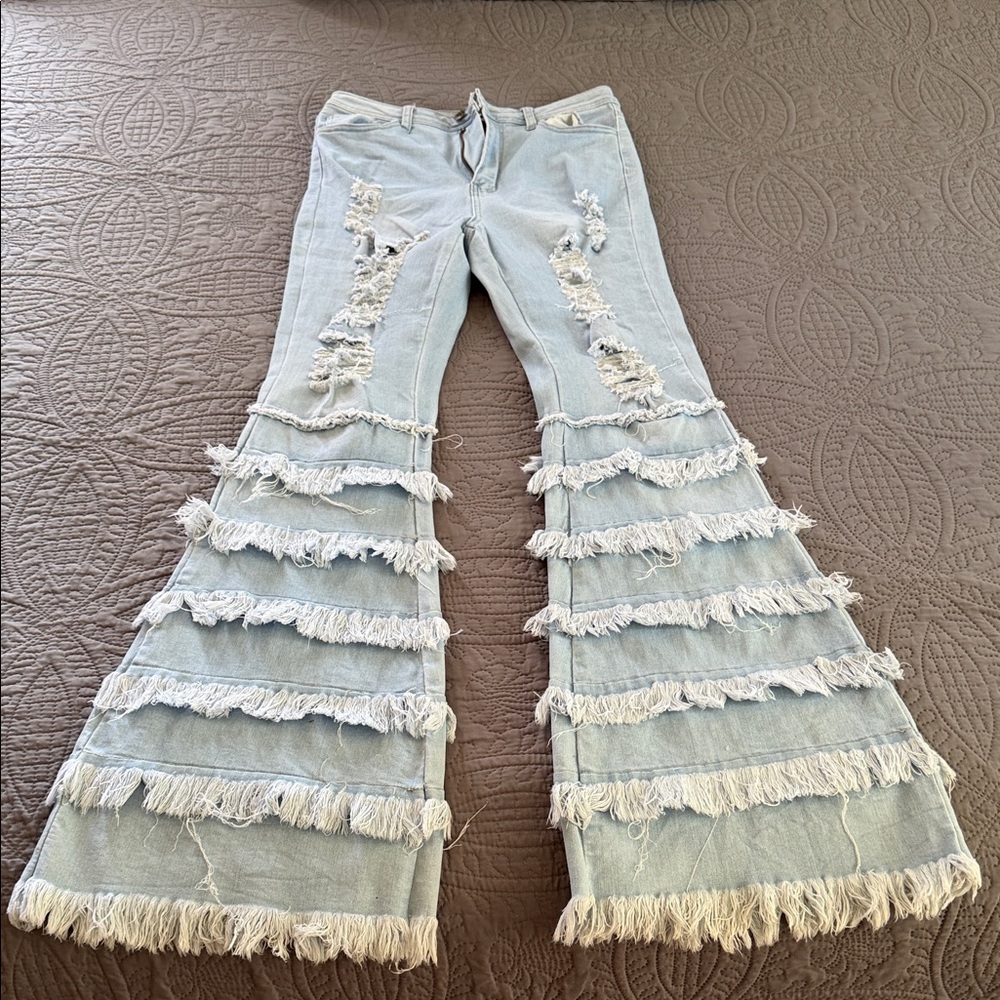 Distressed Flare Women’s Jeans